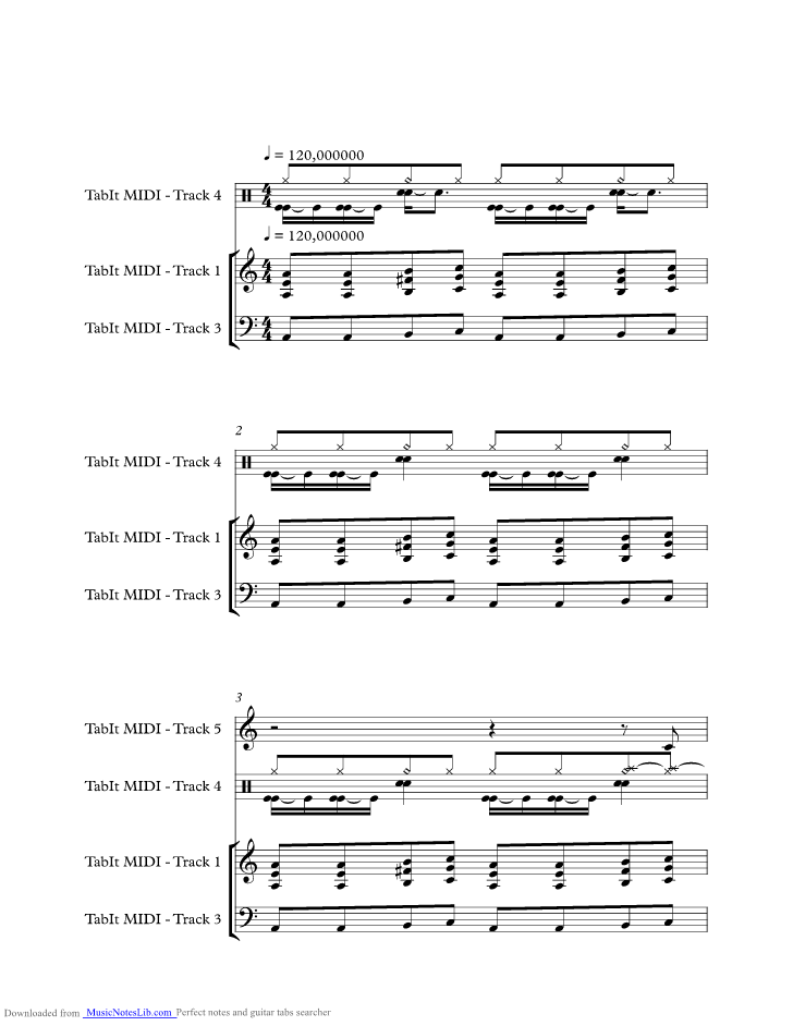 Hash Pipe Music Sheet And Notes By Weezer 9301