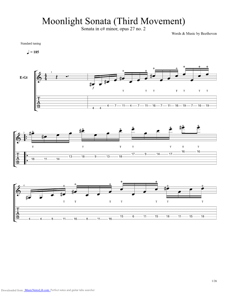 moonlight sonata guitar pro tab download