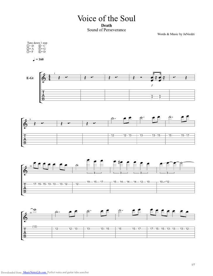 death voice of the soul guitar pro tab download