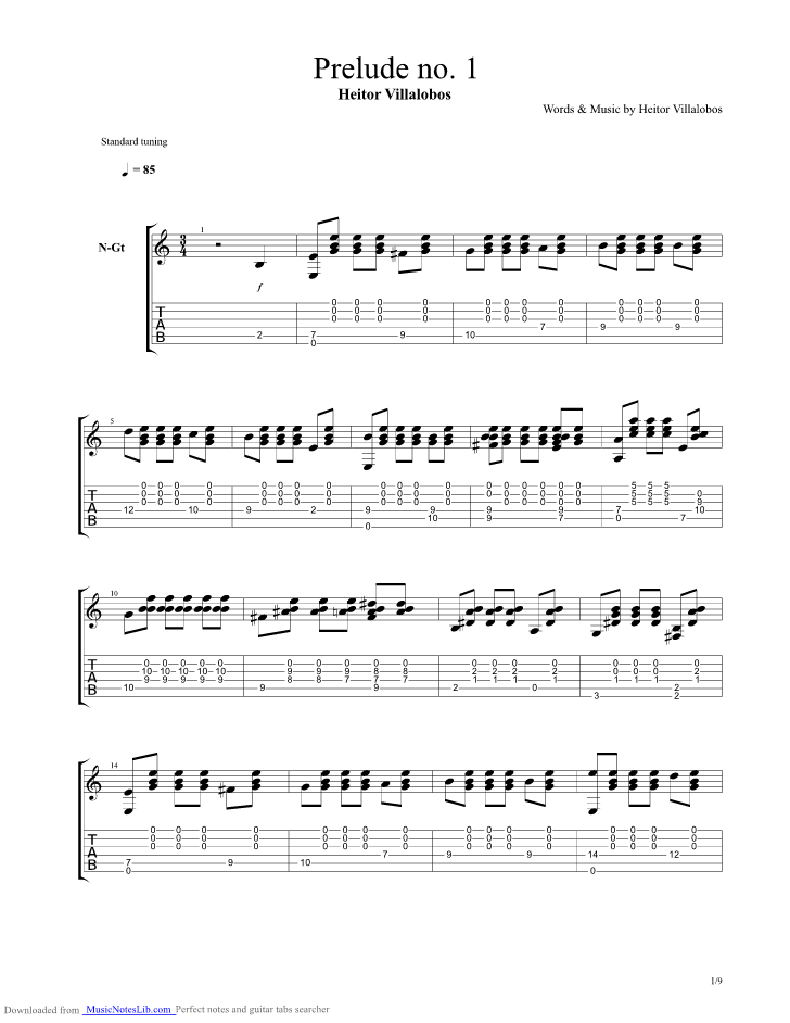 villa lobos guitar pdf