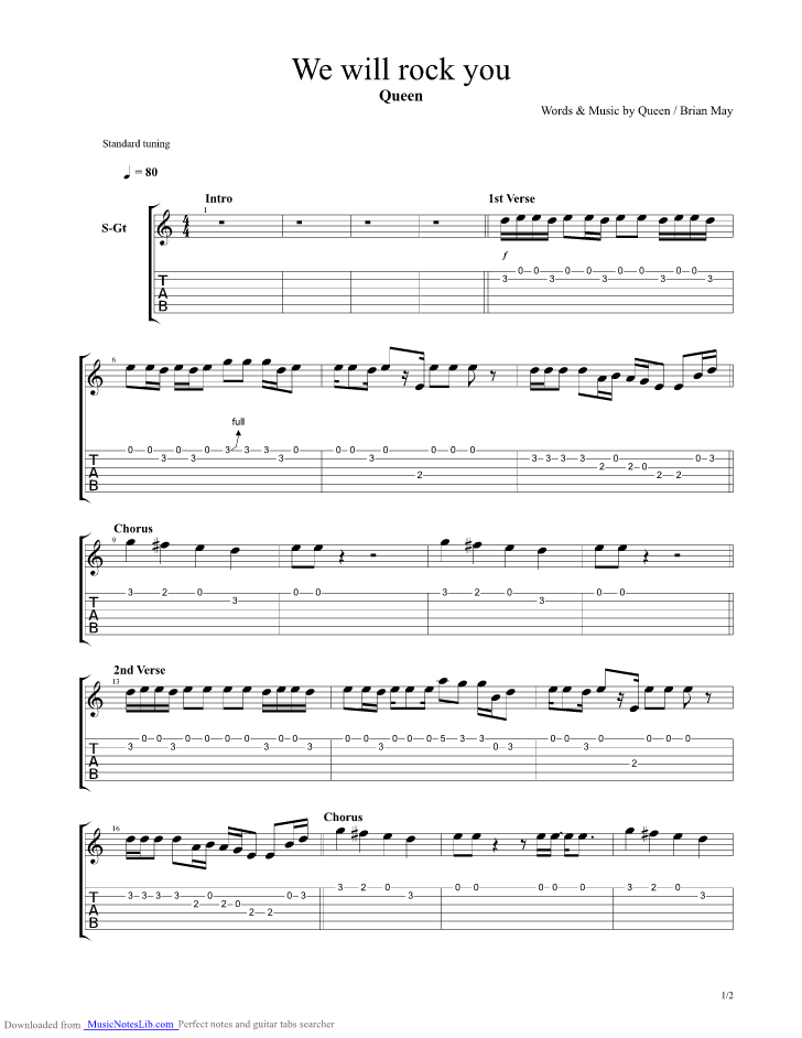 we will rock you guitar pro tab download