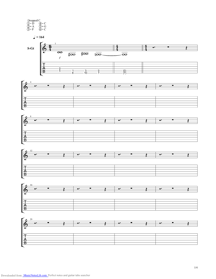 system of a down aerials guitar pro tab download