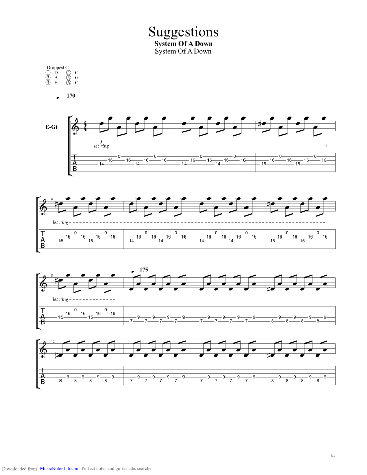 system of a down hypnotize guitar pro tab download