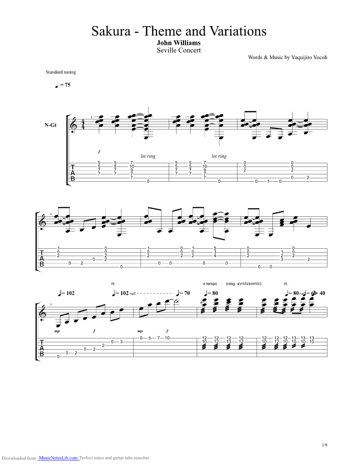 Sakura Variations Guitar Pro Tab By Yuquijiro Yocoh Musicnoteslib Com Paul doherty is a guitarist in munich, germany with 33 songs and 141,728 views on fandalism. musicnoteslib com