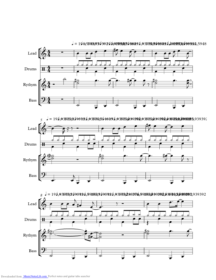 I Wanna Be Your Man music sheet and notes by Beatles @ musicnoteslib.com