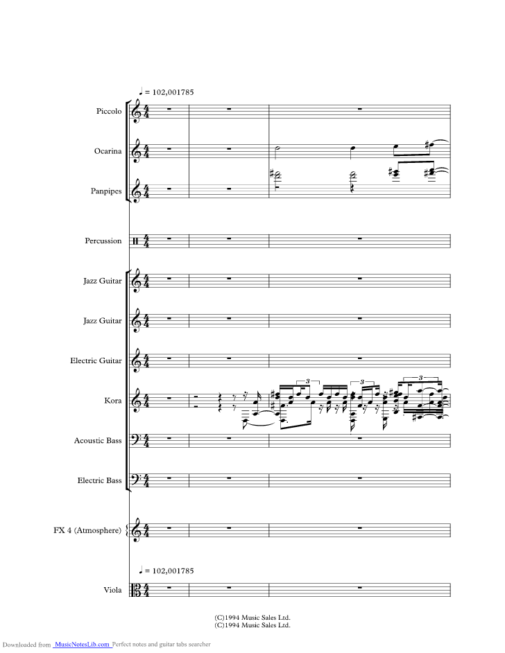 Fernando music sheet and notes by ABBA @ musicnoteslib.com