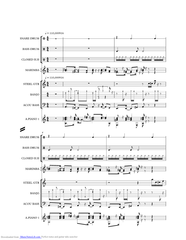 Down On The Corner music sheet and notes by Creedence Clearwater ...