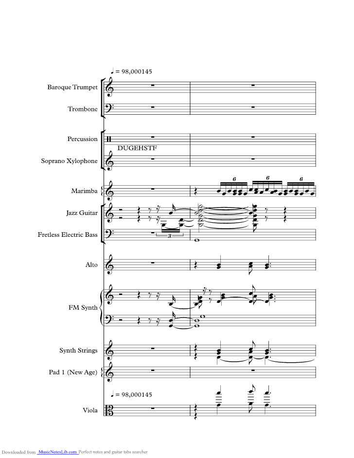 Du Gehst Fort Tu TEn Vas music sheet and notes by Ireen and Bernhard ...